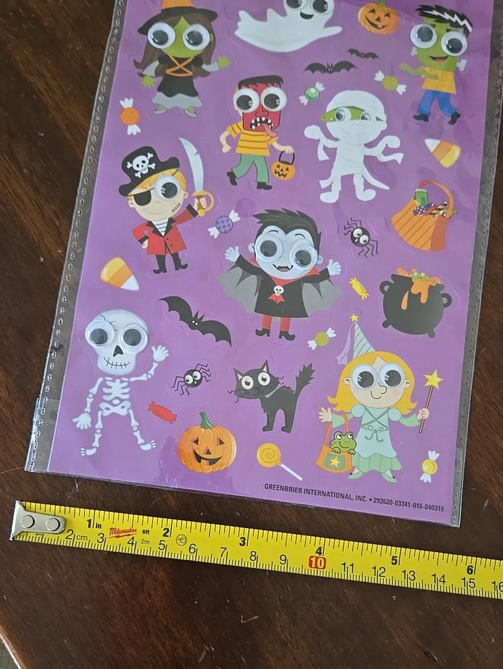 Halloween Stickers Sheet Purple Halloween Characters Google Eyes 3d Y2k Kids